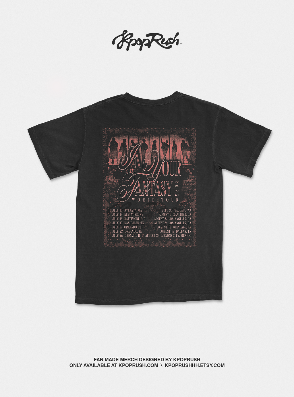 ATEEZ 'In Your Fantasy' 2025 World Tour T Shirt