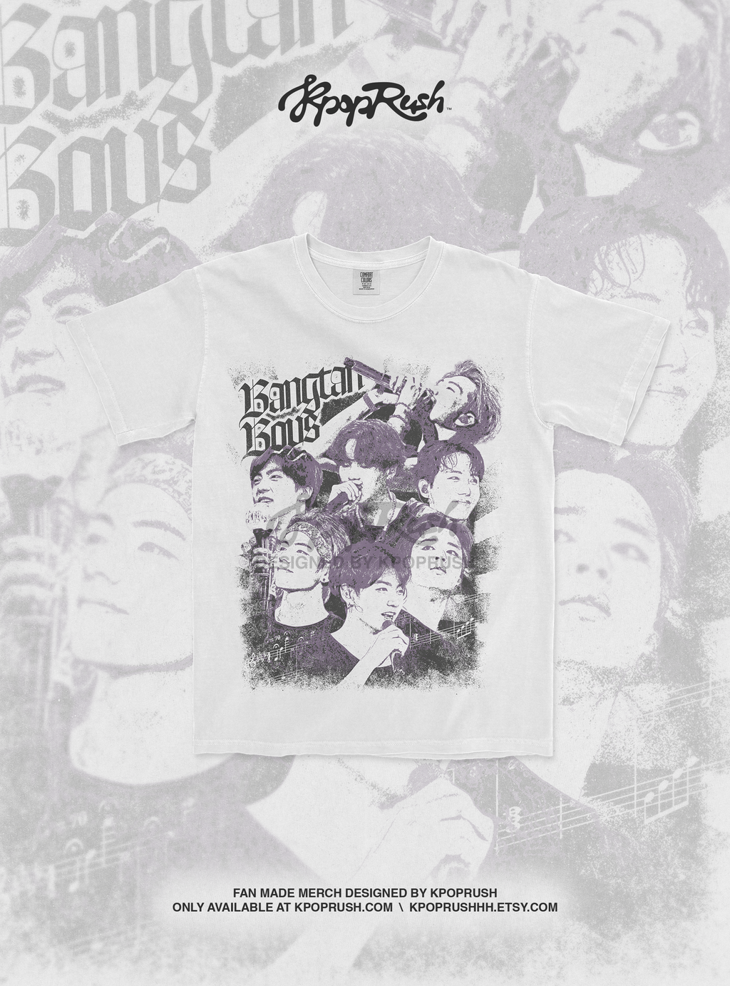 BTS Bangtan Boys Vintage Graphic T Shirt