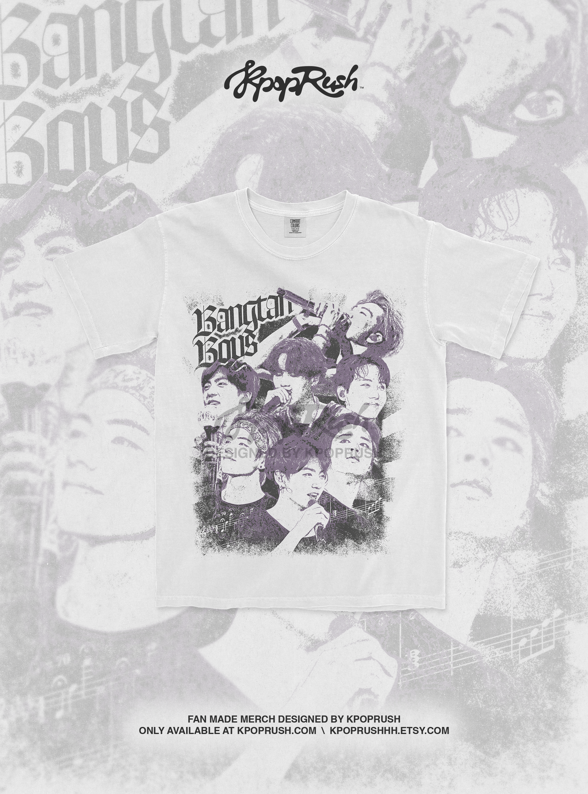 BTS Bangtan Boys Vintage Graphic T Shirt