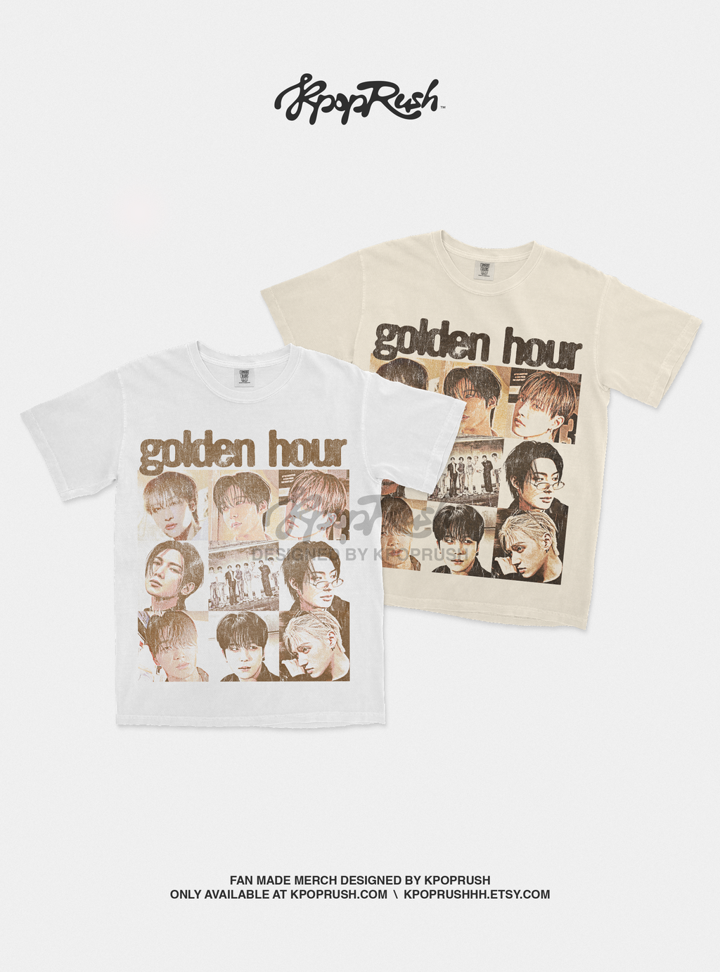 ATEEZ 'Golden Hour' Collage T Shirt