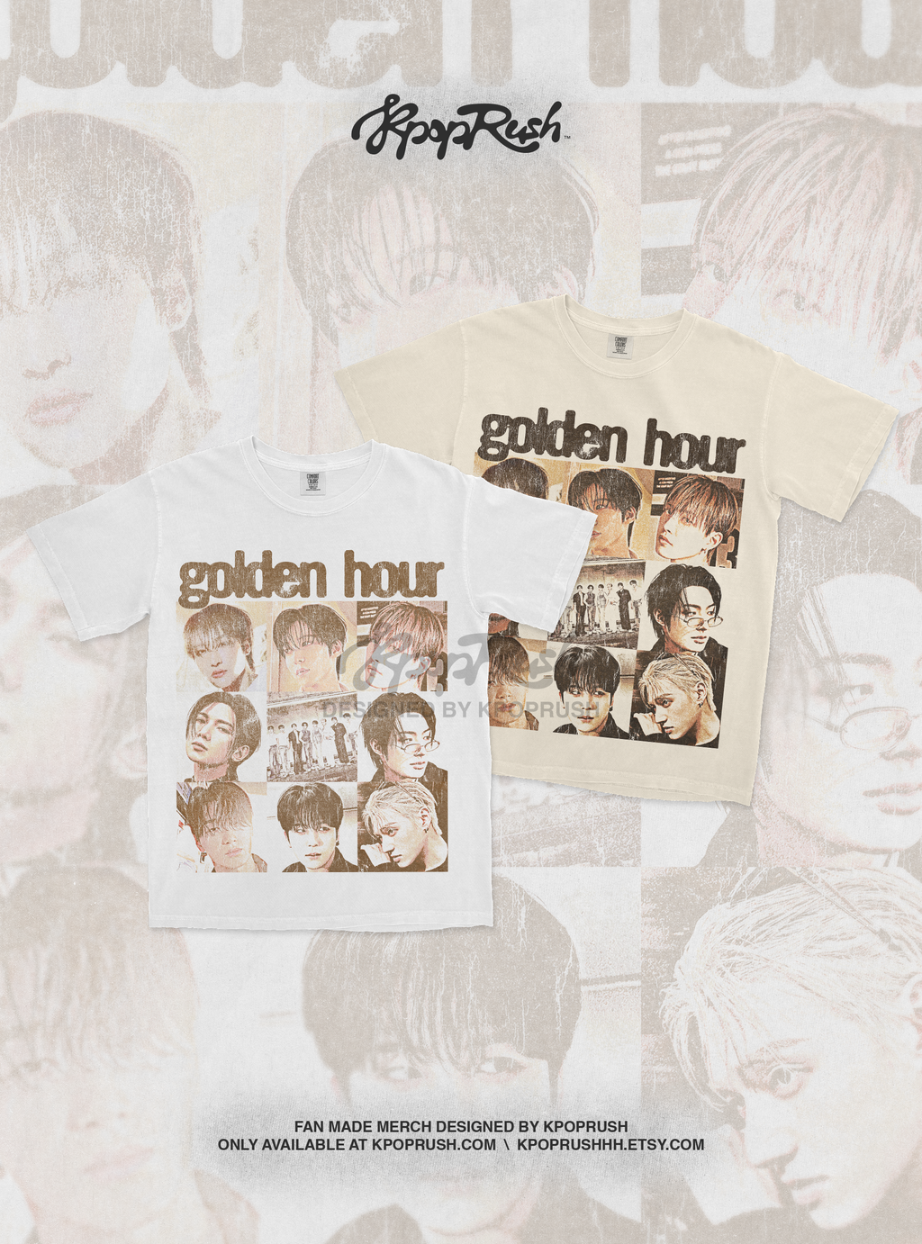 ATEEZ 'Golden Hour' Collage T Shirt