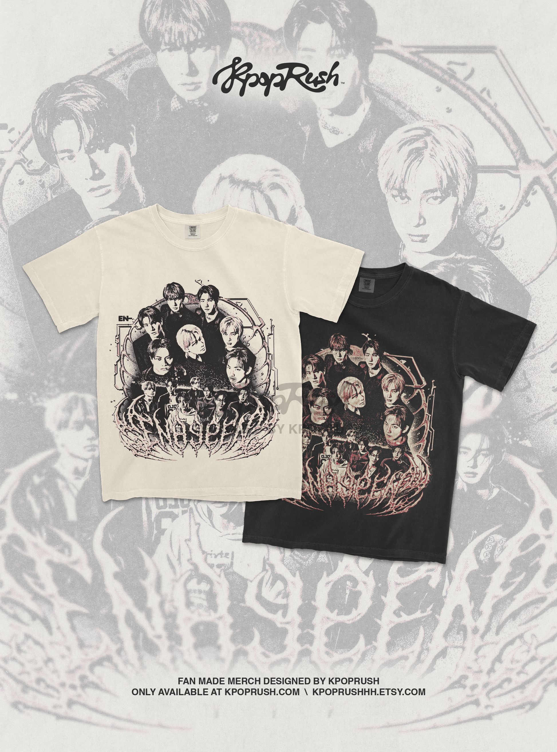 ENHYPEN Neo Tribal Graphic T Shirt