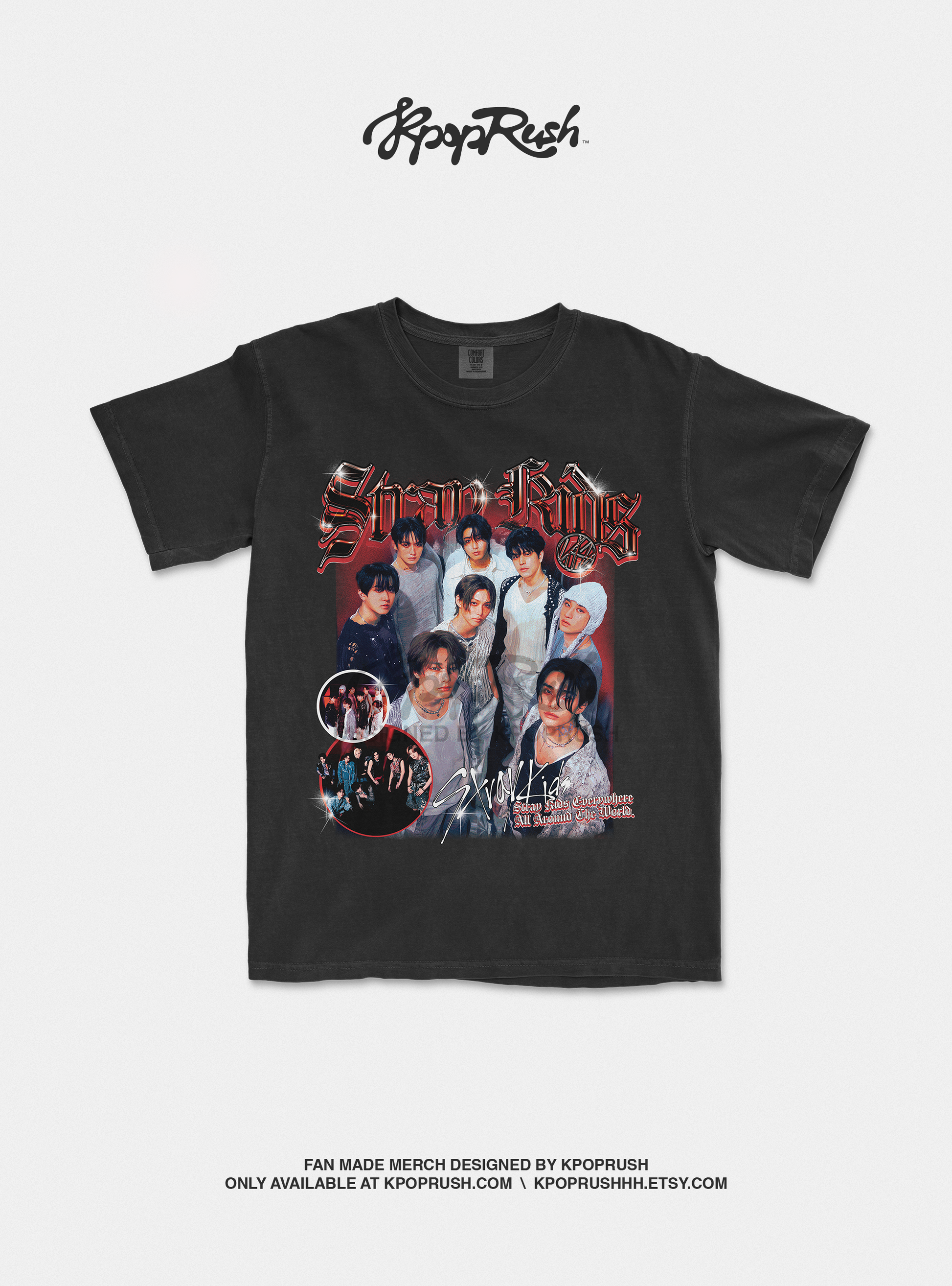 STRAY KIDS 90s Vintage Graphic T Shirt