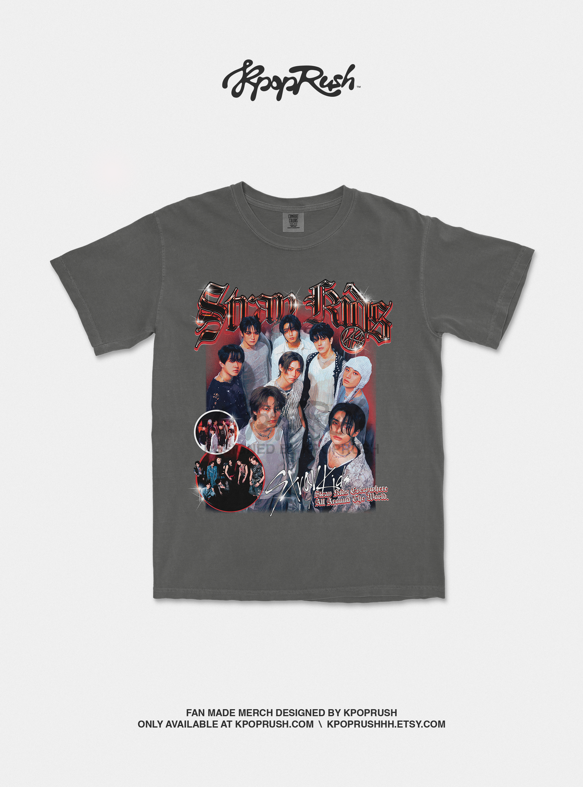 STRAY KIDS 90s Vintage Graphic T Shirt