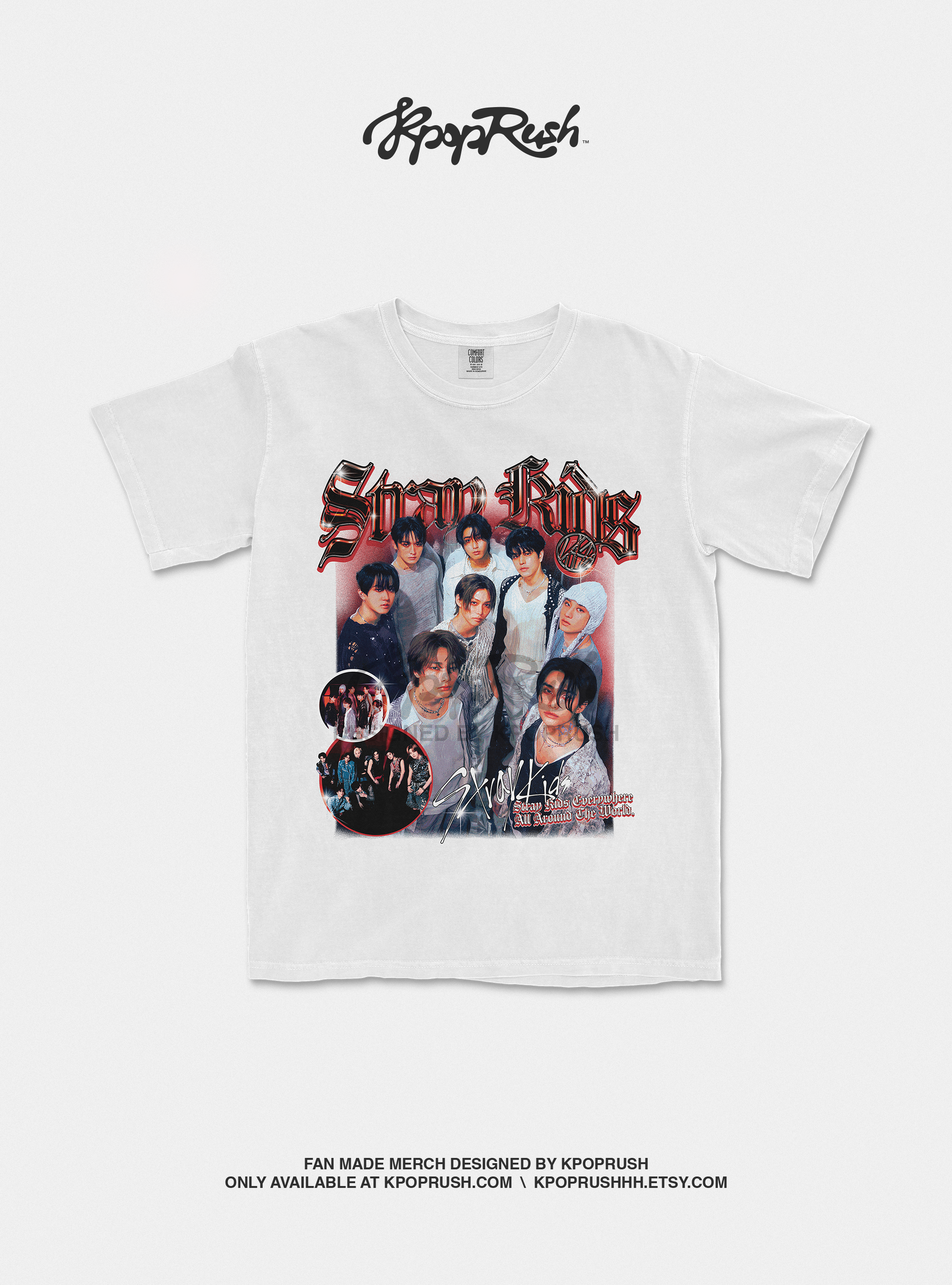 STRAY KIDS 90s Vintage Graphic T Shirt