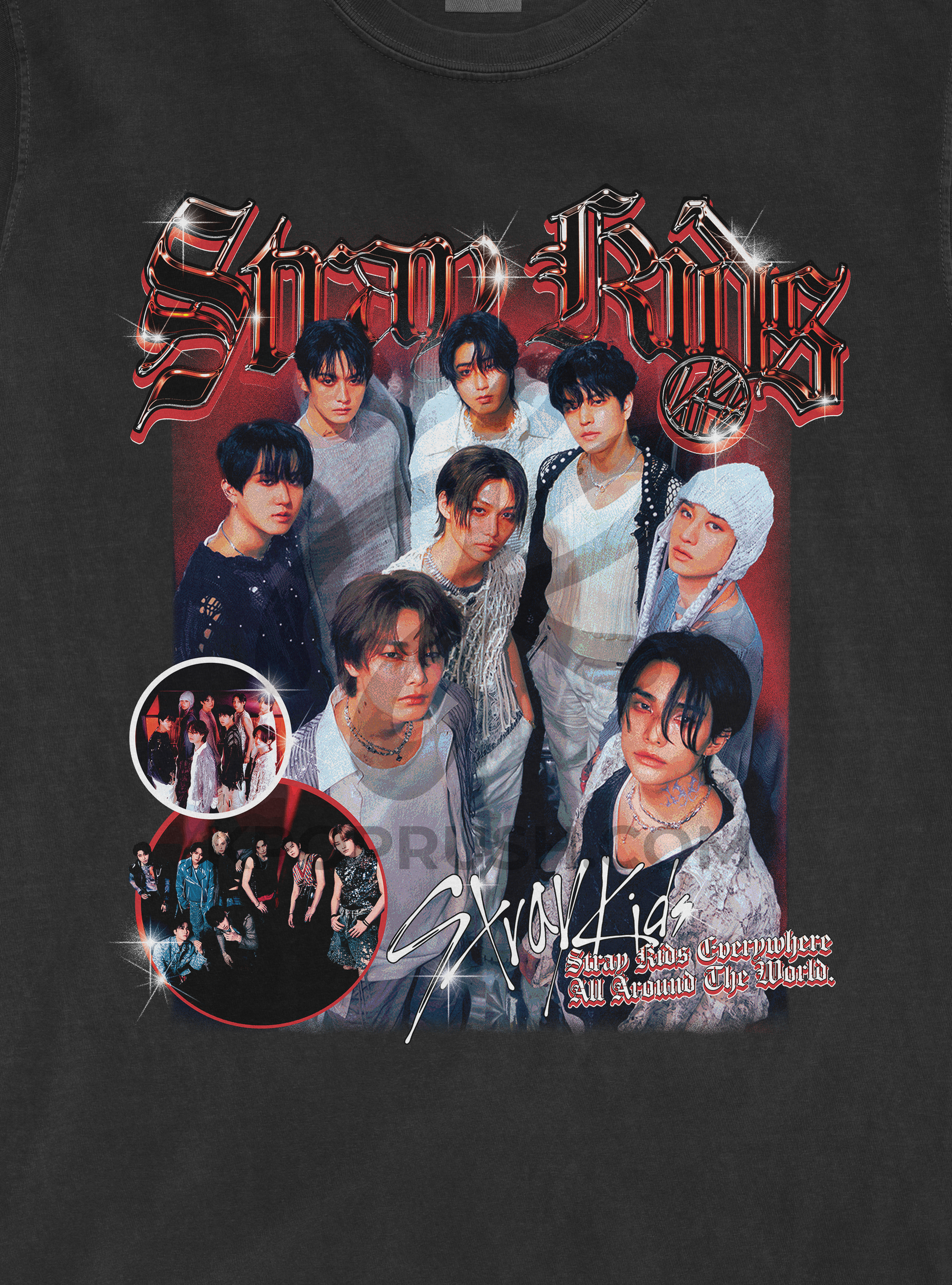 STRAY KIDS 90s Vintage Graphic T Shirt