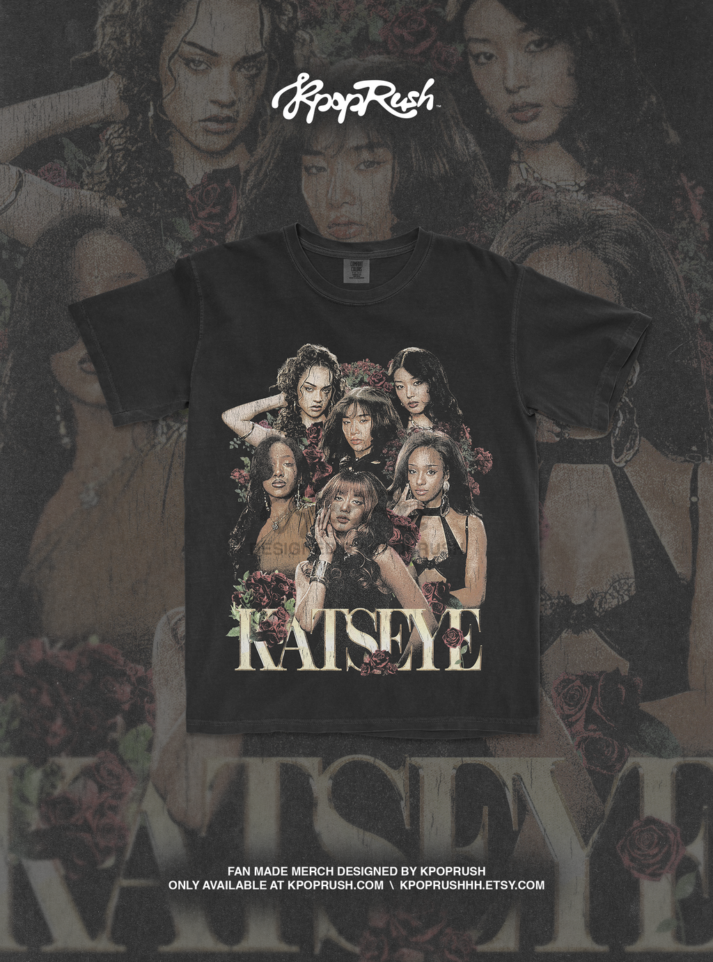 KATSEYE 'Gabriela' Vintage T Shirt