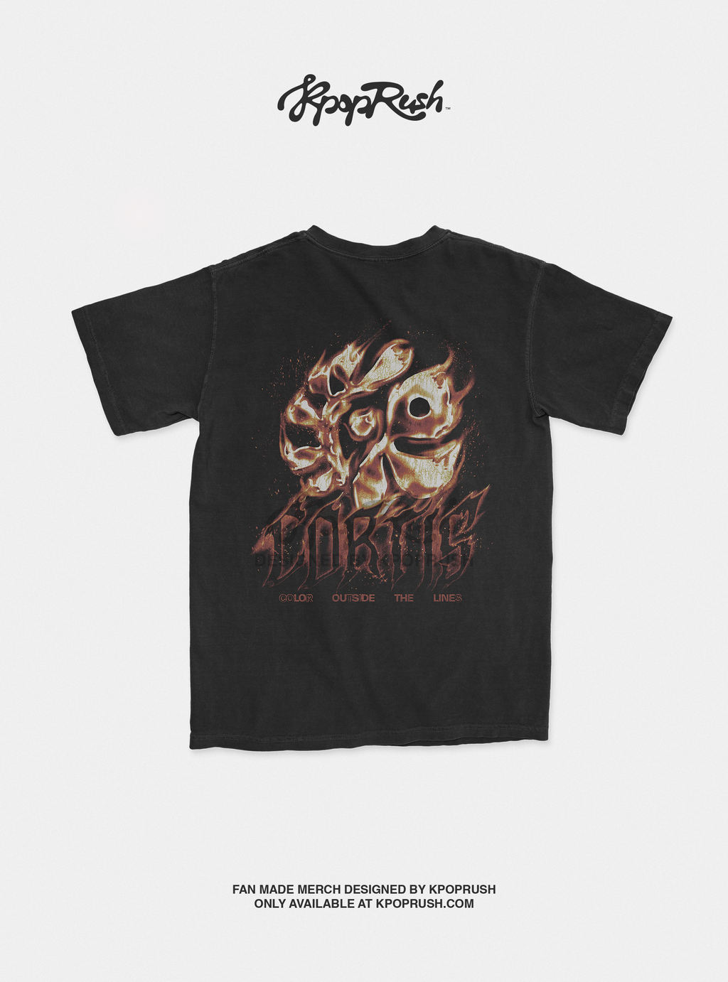 CORTIS 'Color Outside The Lines' Flames Graphic T Shirt