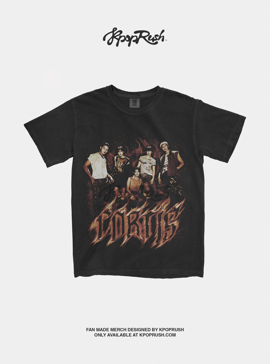 CORTIS 'Color Outside The Lines' Flames Graphic T Shirt