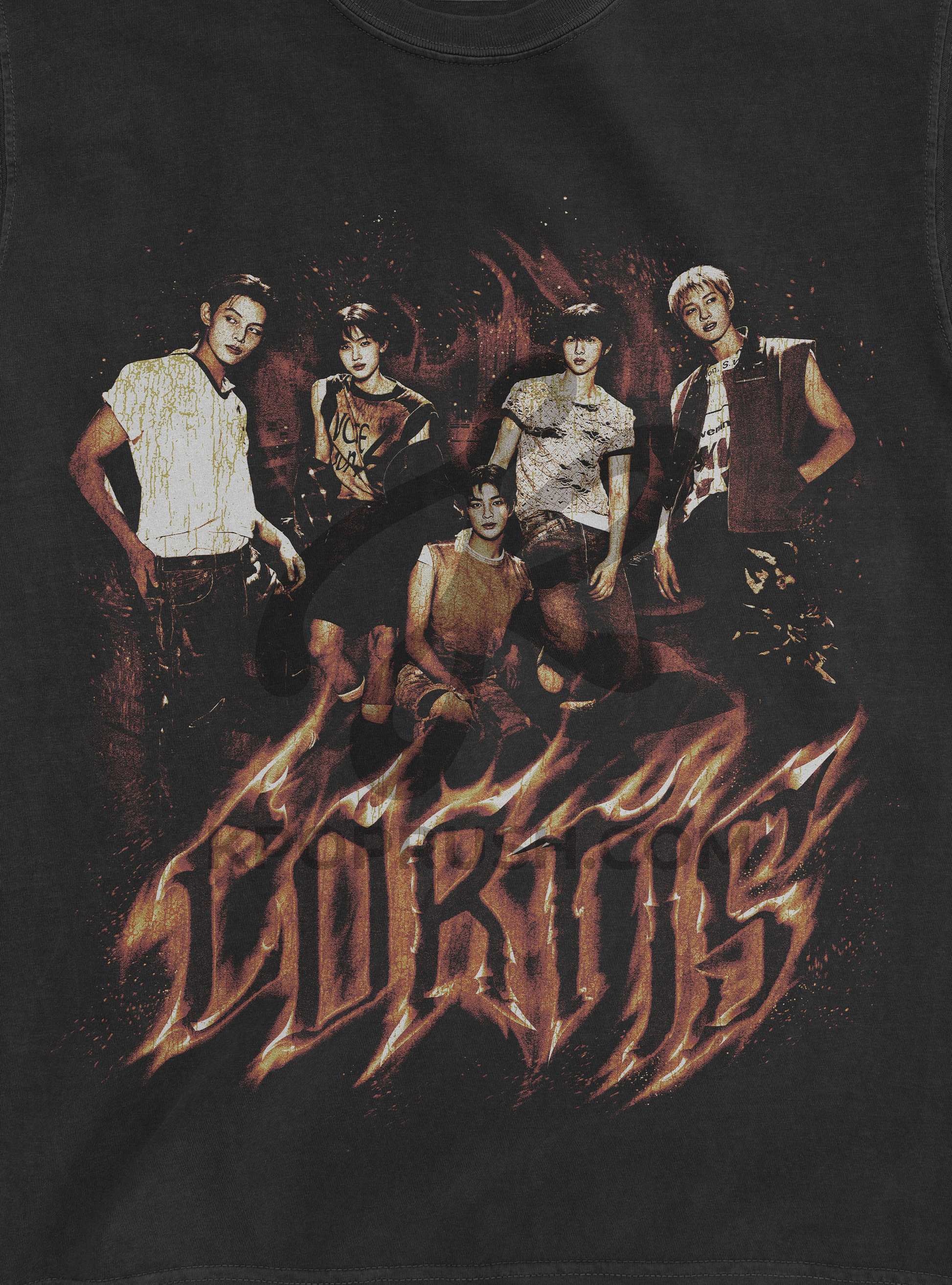 CORTIS 'Color Outside The Lines' Flames Graphic T Shirt