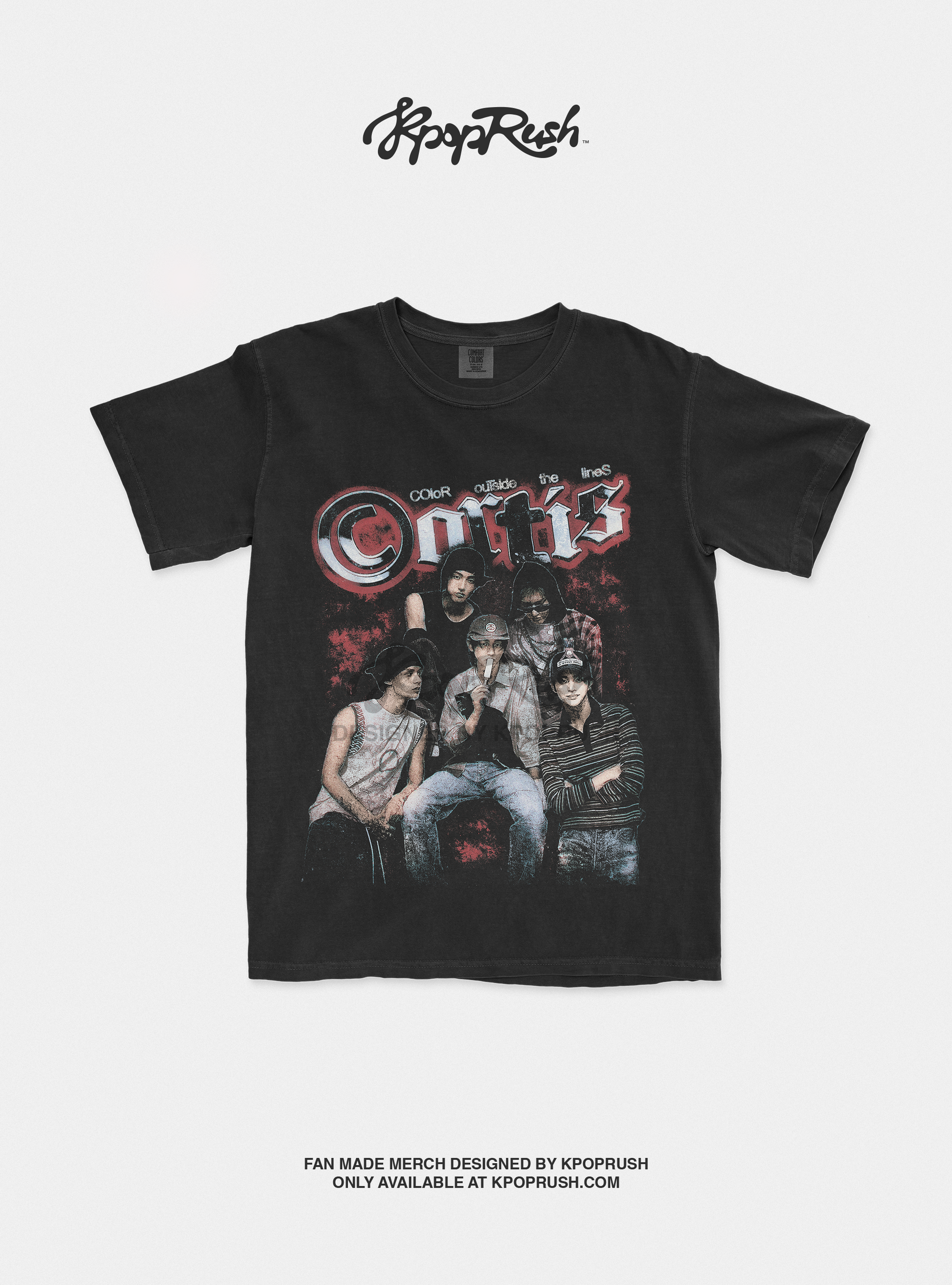 CORTIS Vintage 'Color Outside The Lines' Graphic T Shirt