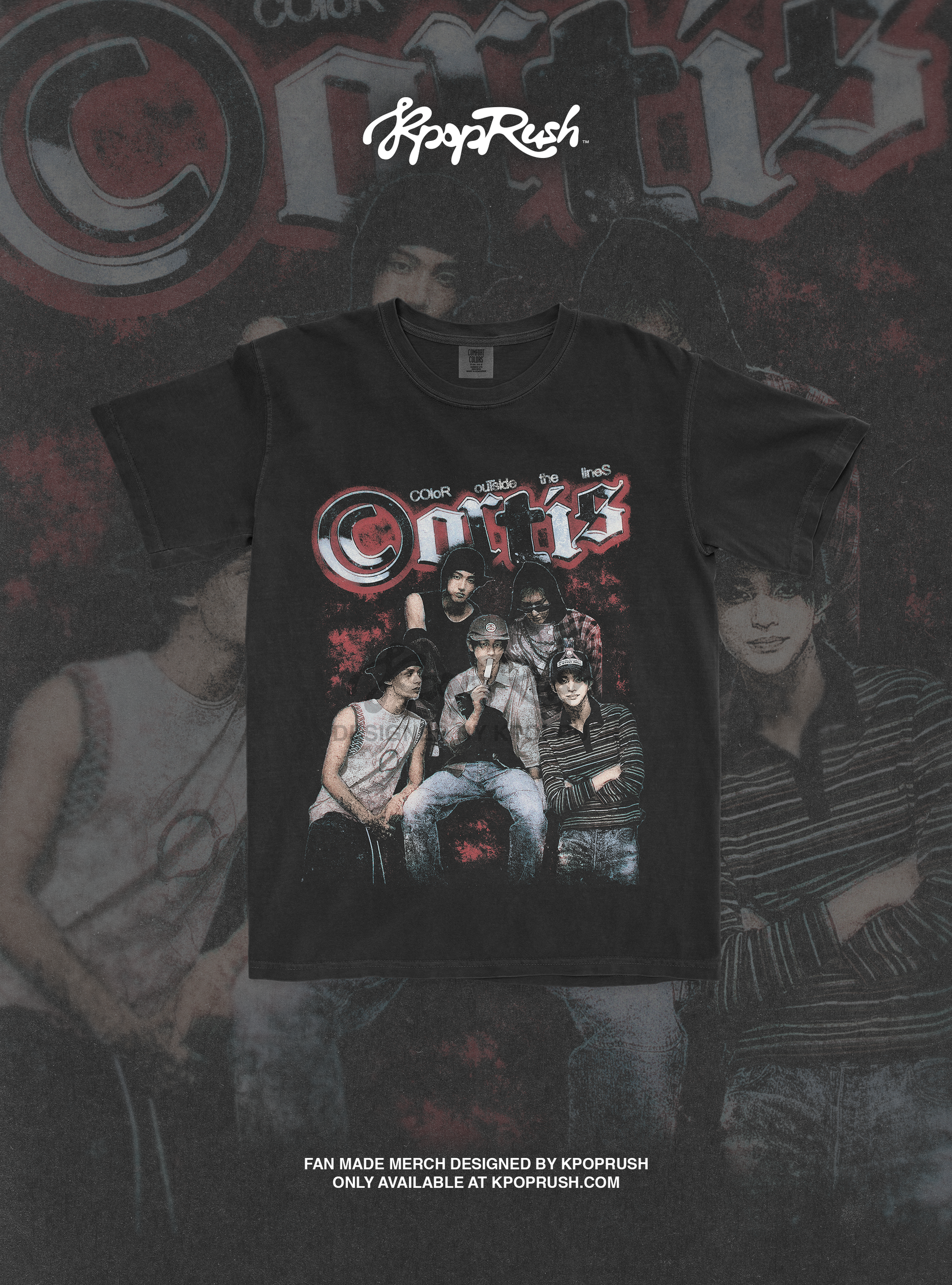 CORTIS Vintage 'Color Outside The Lines' Graphic T Shirt