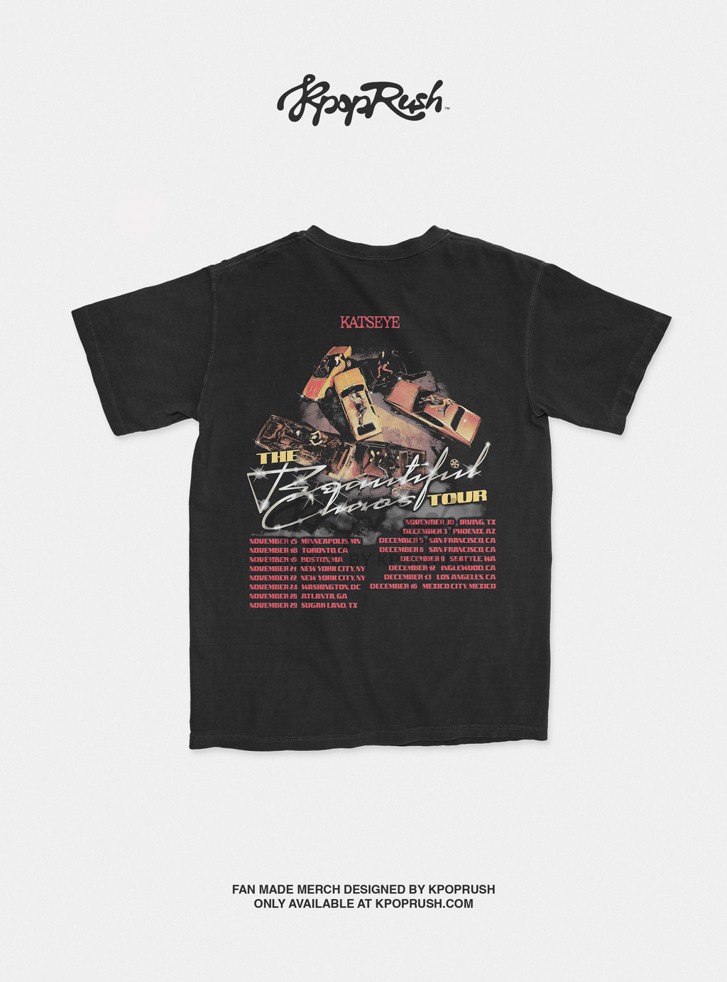 KATSEYE Beautiful Chaos Tour Vintage T Shirt
