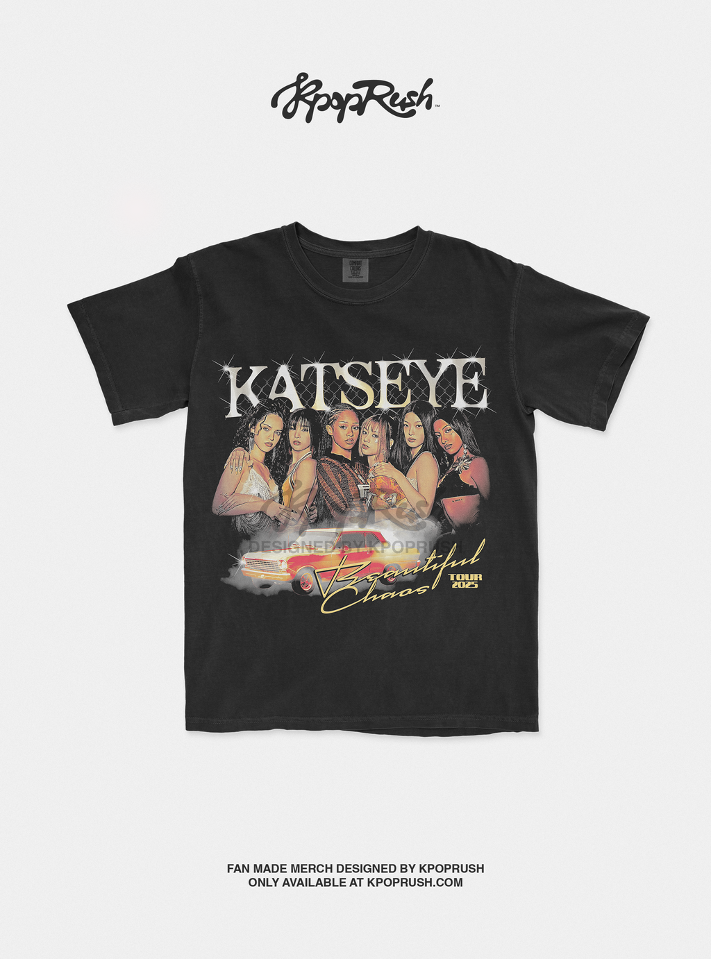 KATSEYE Beautiful Chaos Tour Vintage T Shirt