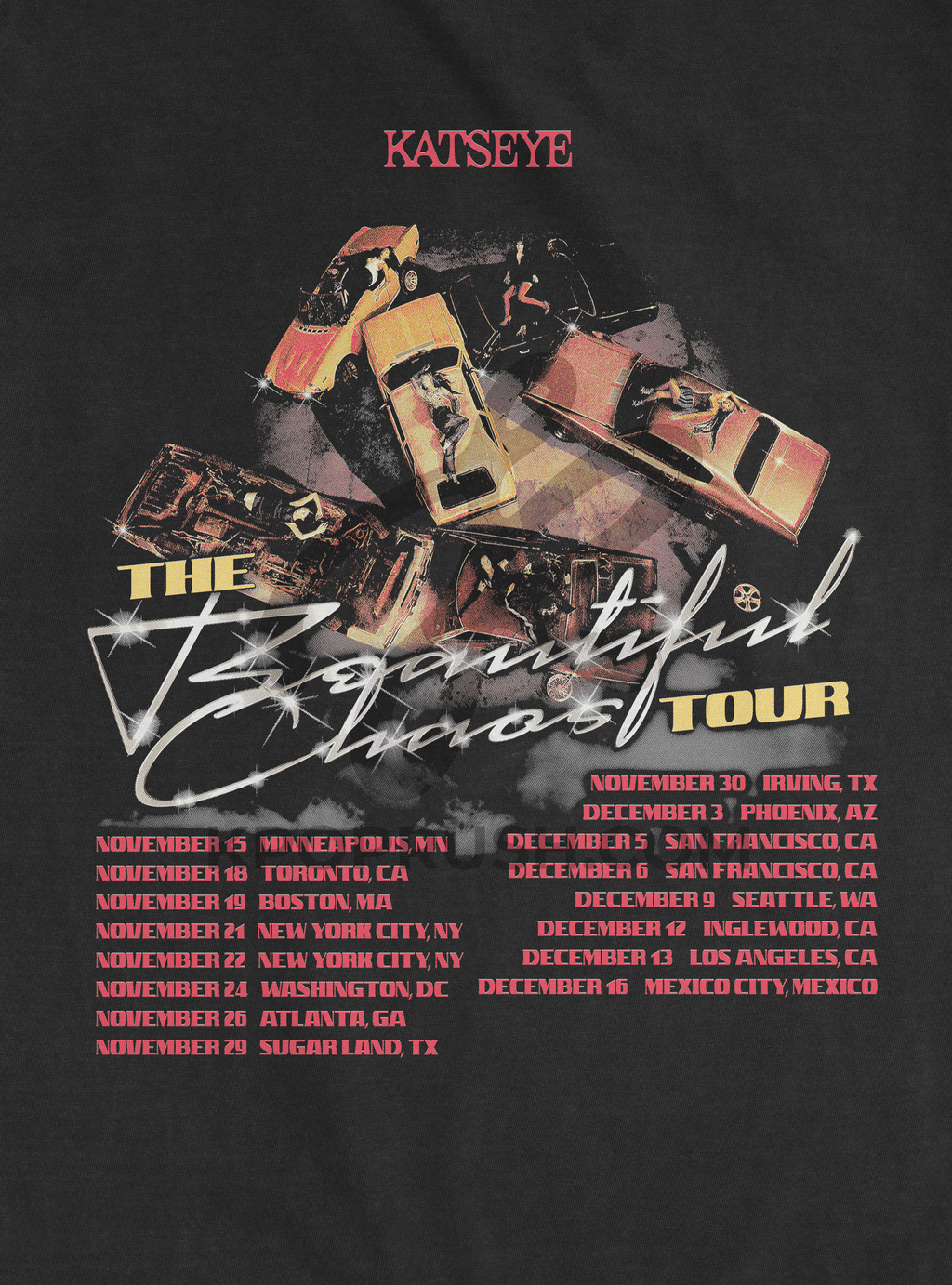 KATSEYE Beautiful Chaos Tour Vintage T Shirt
