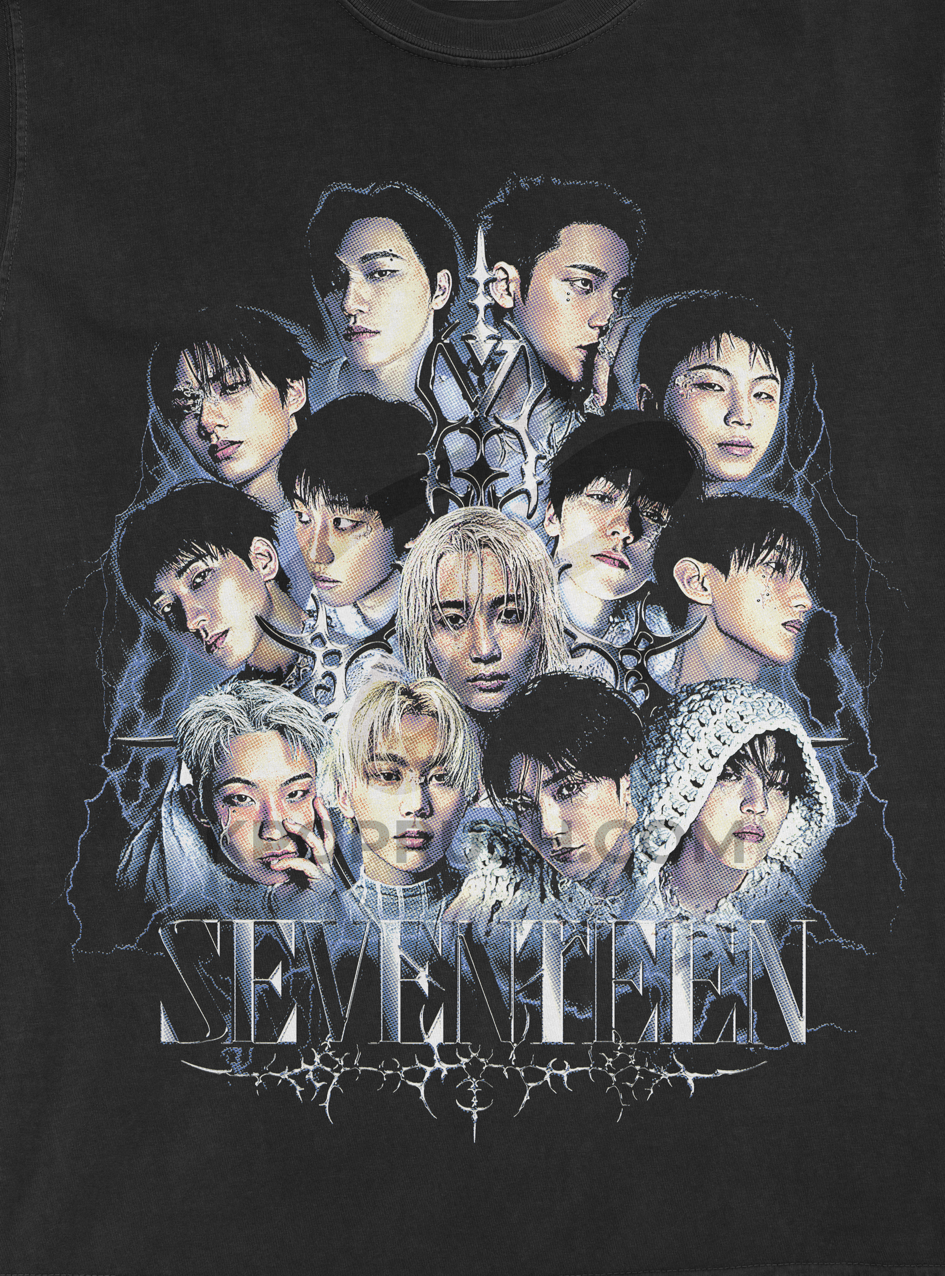 SEVENTEEN 'Happy Burstday ' Vintage Graphic T Shirt