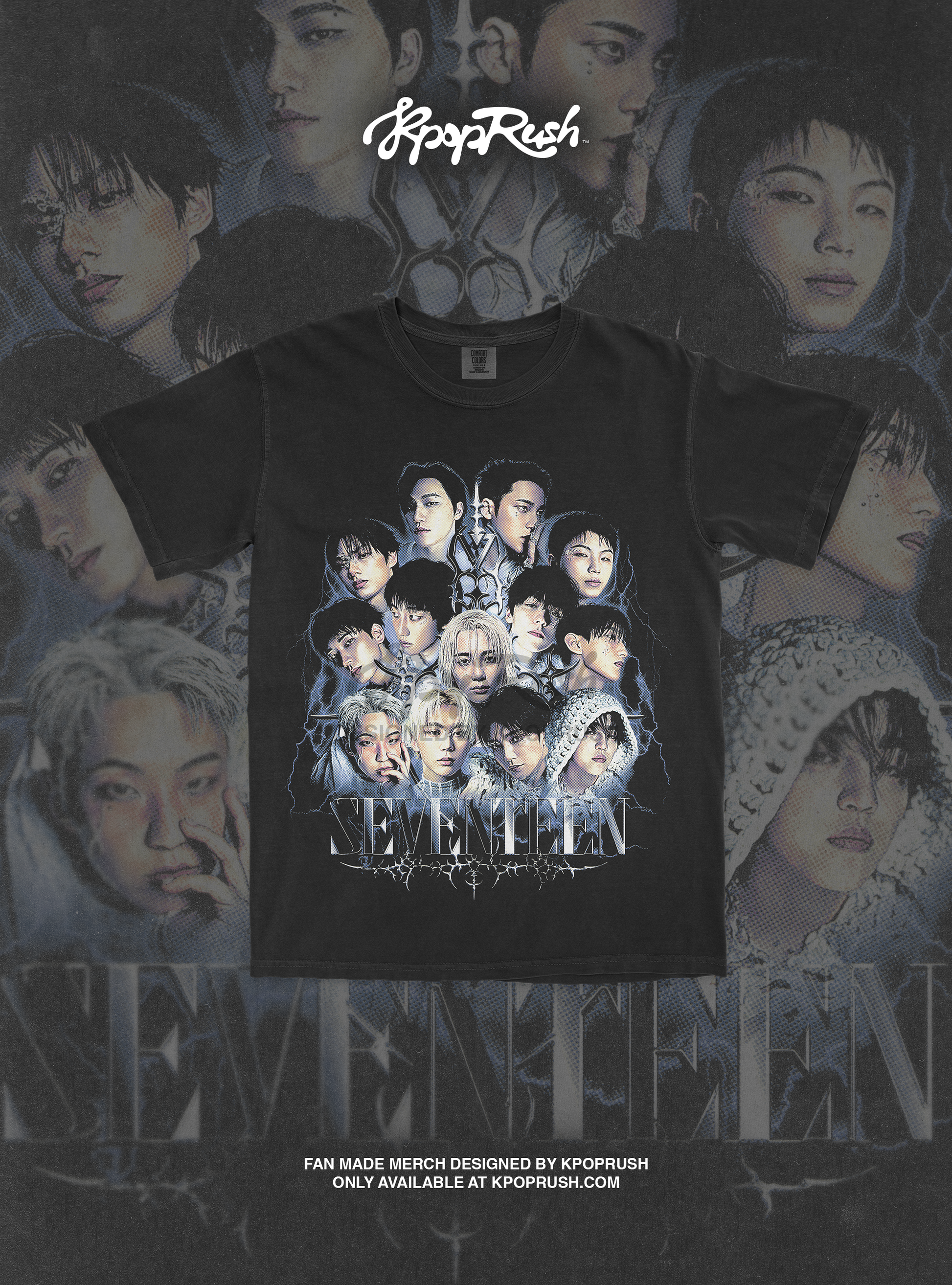 SEVENTEEN 'Happy Burstday ' Vintage Graphic T Shirt