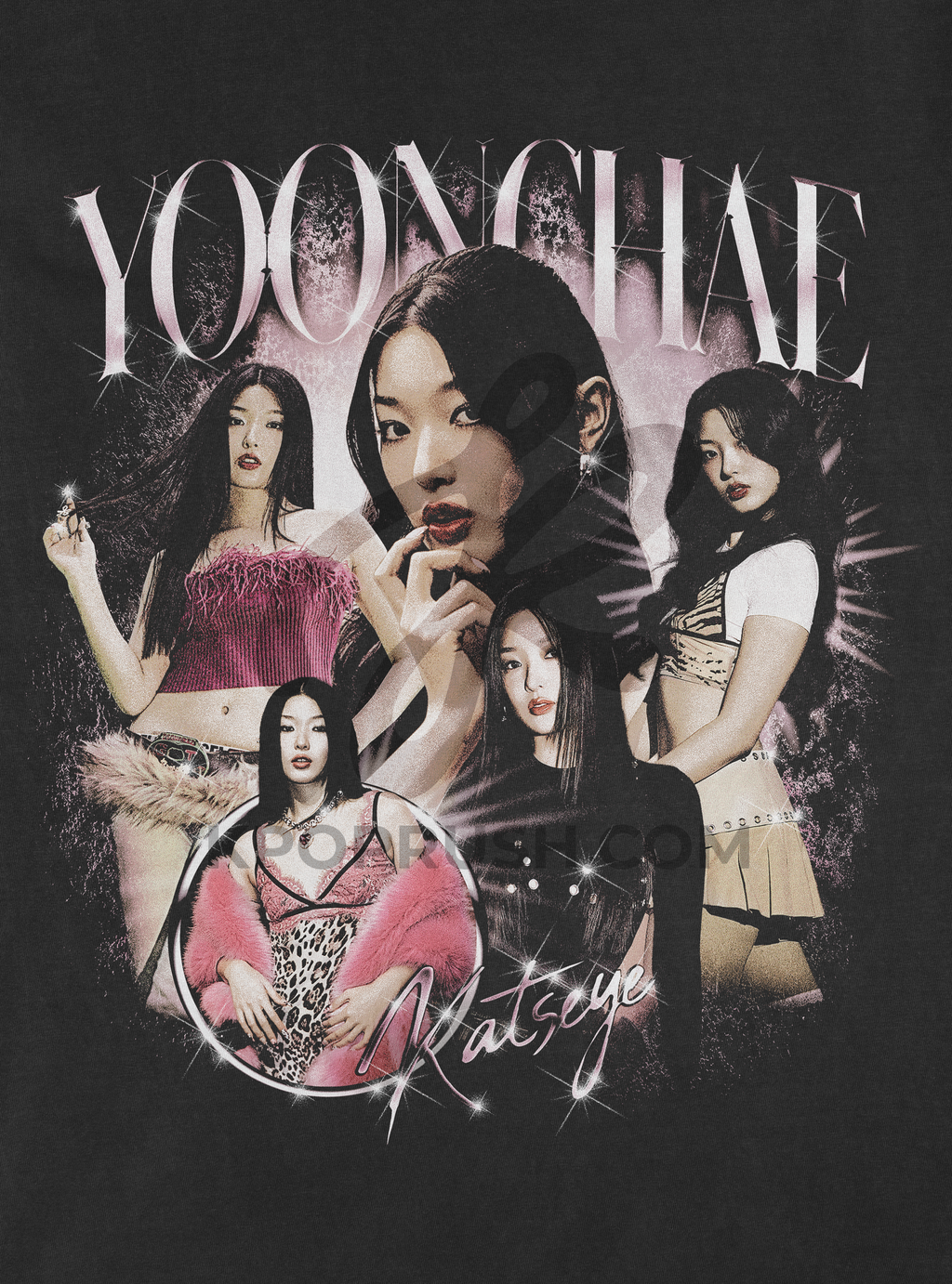KATSEYE Yoonchae 'Beautiful Chaos' Vintage Bootleg T Shirt