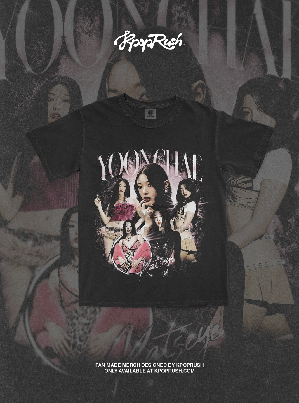 KATSEYE Yoonchae 'Beautiful Chaos' Vintage Bootleg T Shirt