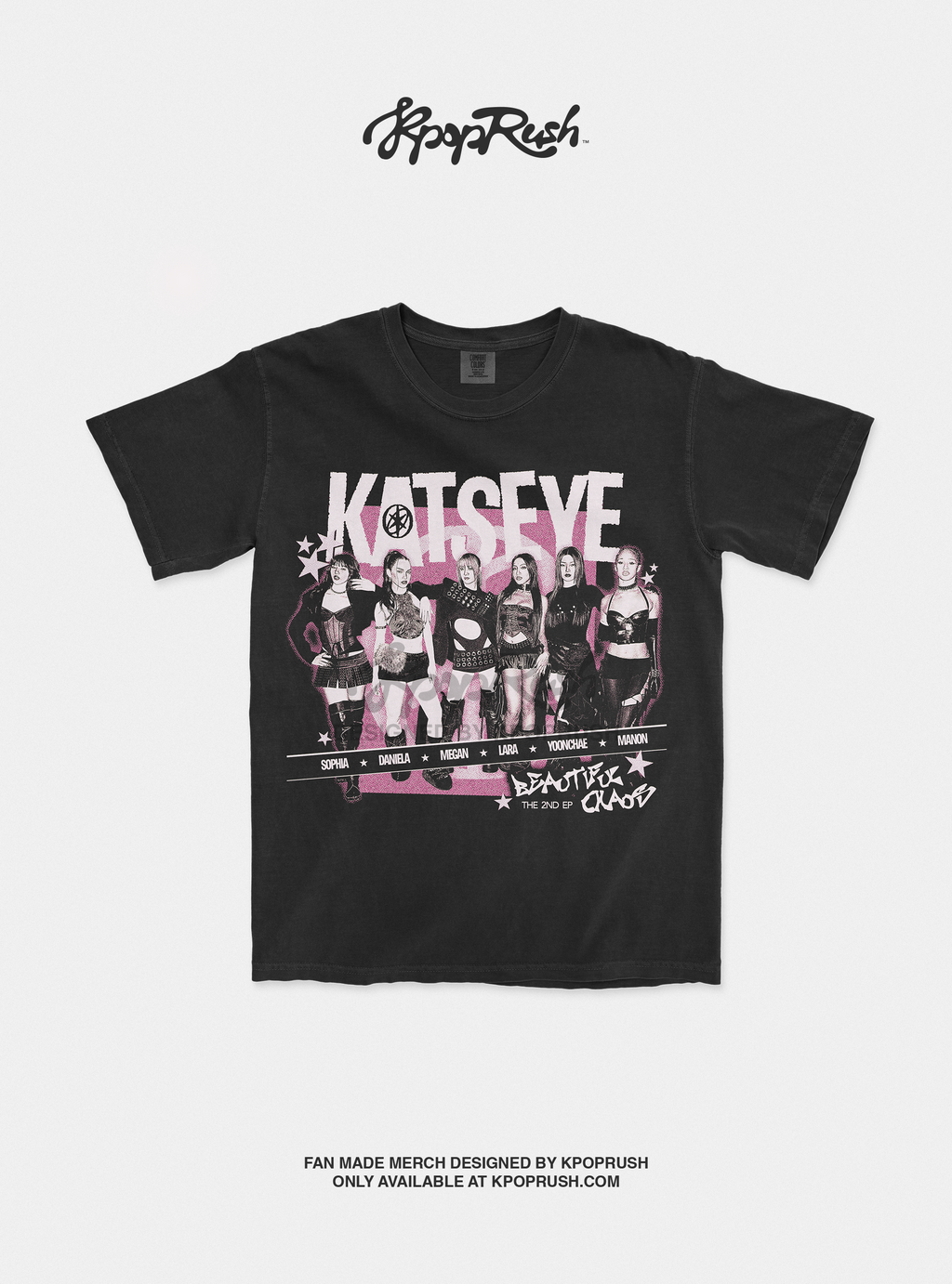 KATSEYE Beautiful Chaos Tour Vintage Rock T Shirt