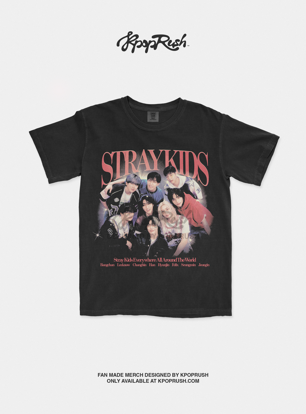 STRAY KIDS 90s Vintage Graphic T Shirt