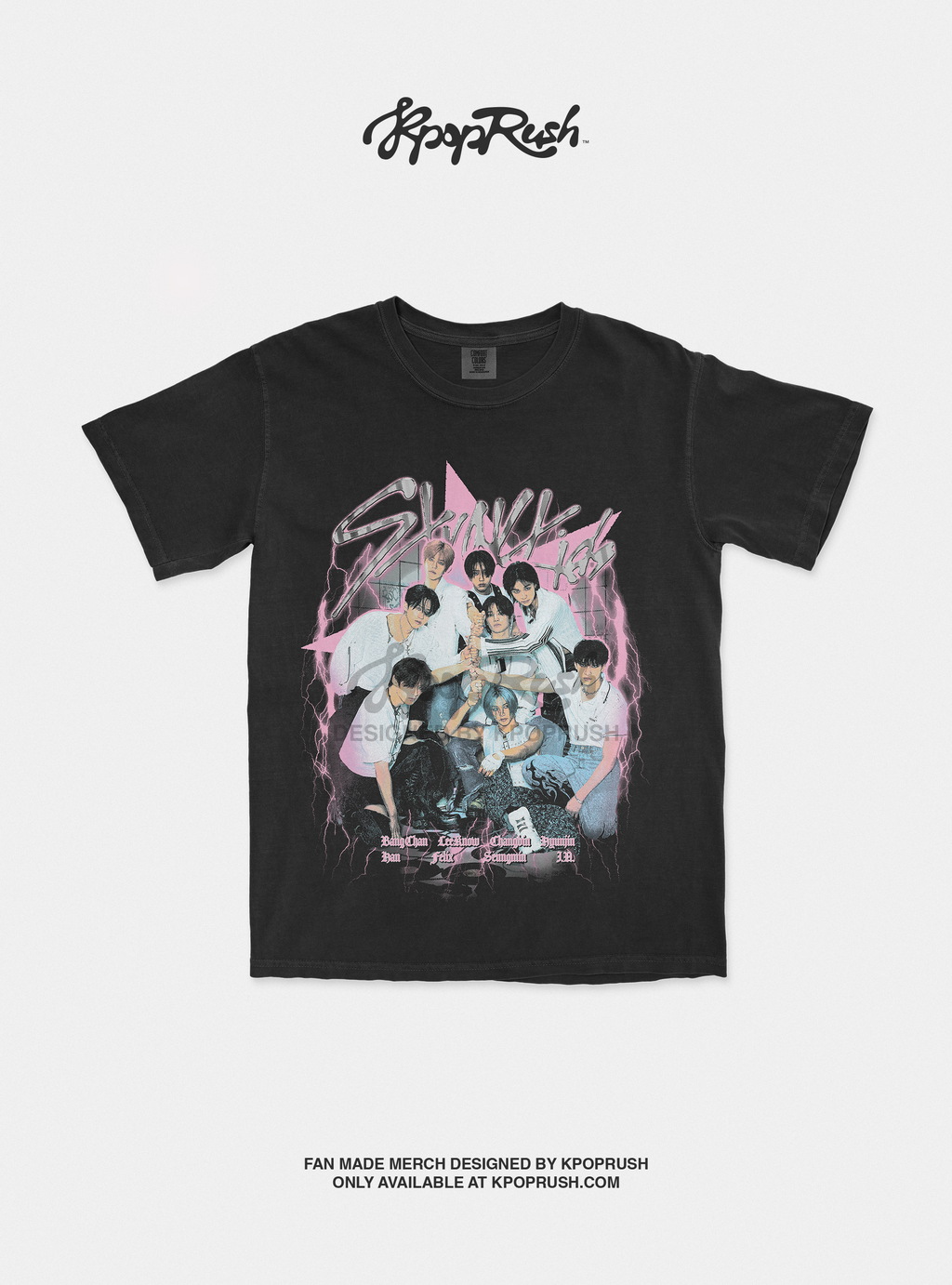 STRAY KIDS 'Rockstar' Vintage Graphic T Shirt