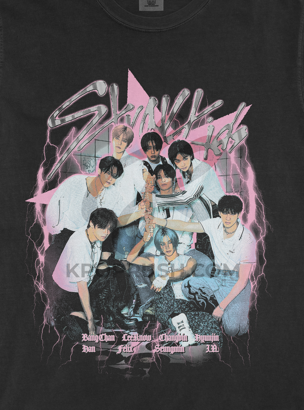 STRAY KIDS 'Rockstar' Vintage Graphic T Shirt