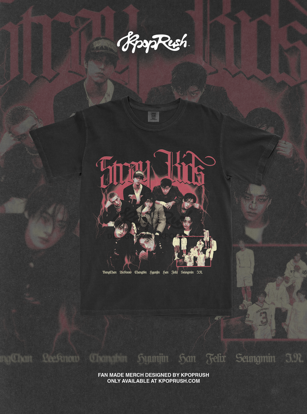 STRAY KIDS Vintage Graphic T Shirt