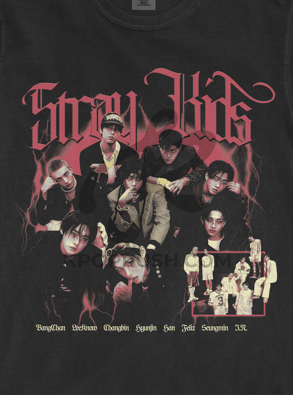 STRAY KIDS Vintage Graphic T Shirt