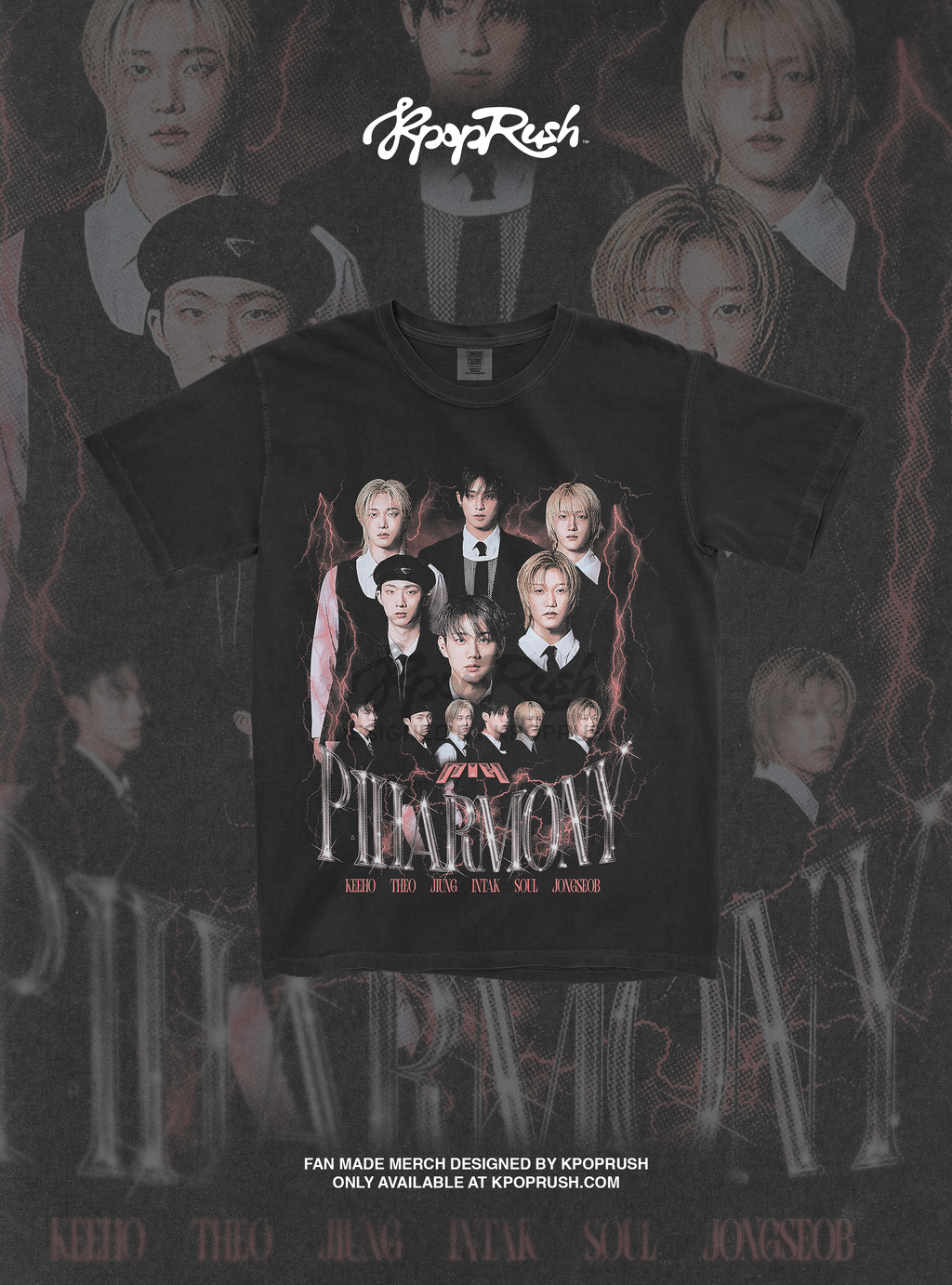 P1HARMONY Band Graphic T Shirt