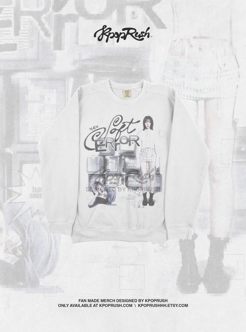 YVES Soft Error Glitch Graphic Sweatshirt