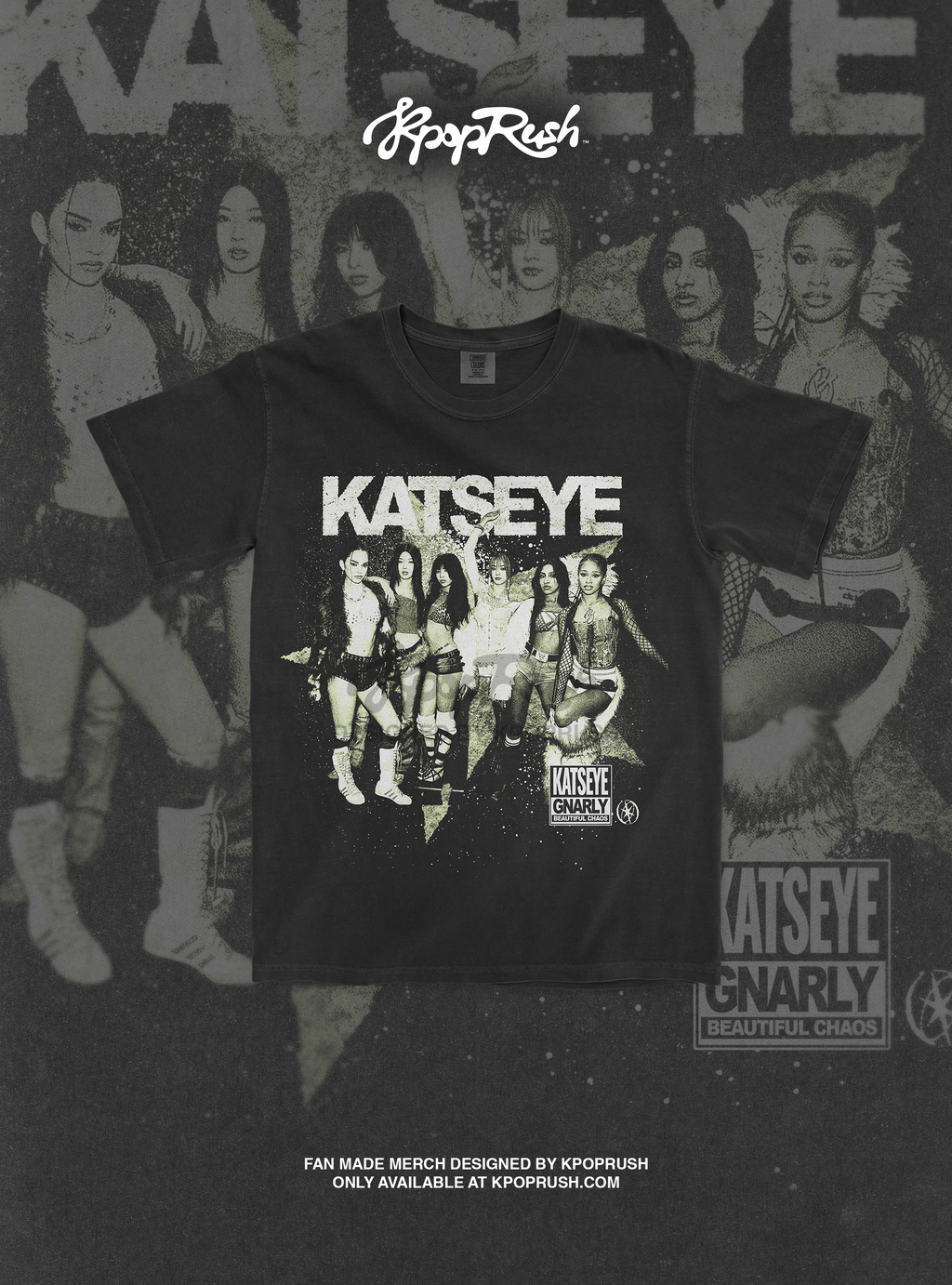 KATSEYE Beautiful Chaos Tour Vintage T Shirt, Gabriela Tee