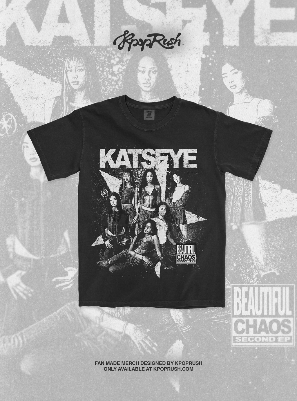KATSEYE Beautiful Chaos Tour Vintage T Shirt