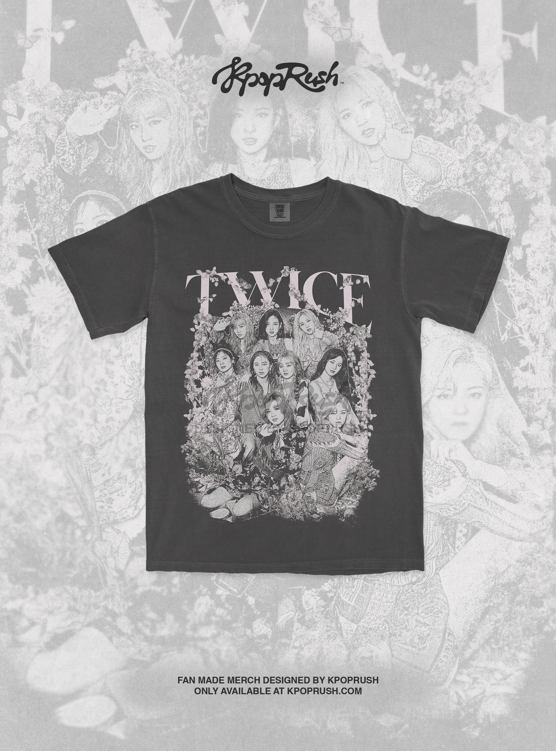 TWICE Floral Graphic T Shirt