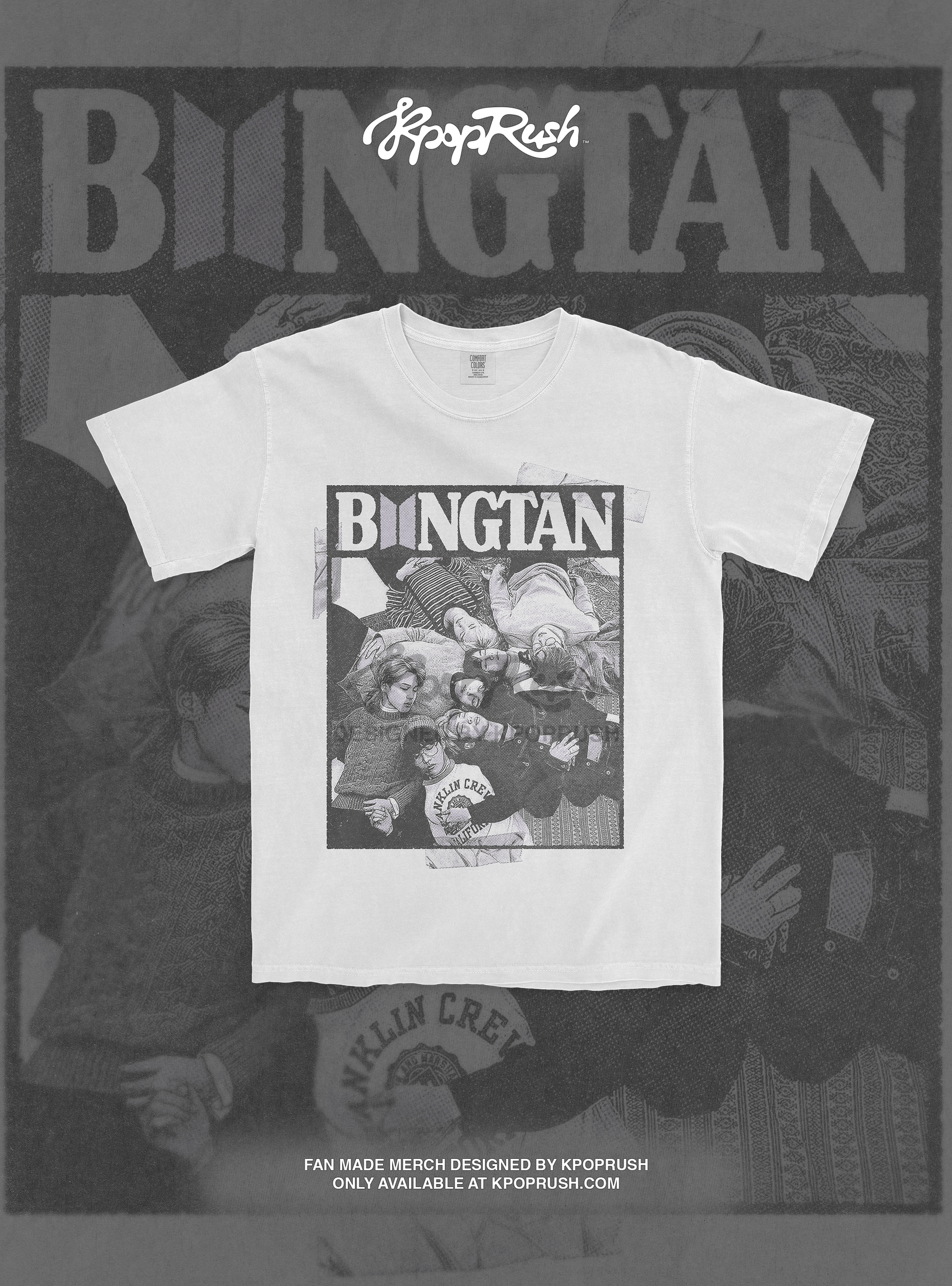 BTS Bangtan Boys Vintage Graphic T Shirt