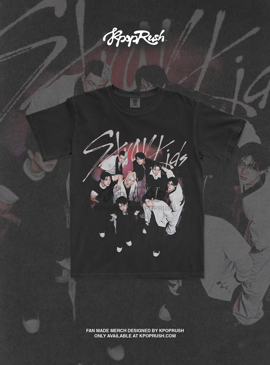 STRAY KIDS Vintage Band Graphic T Shirt