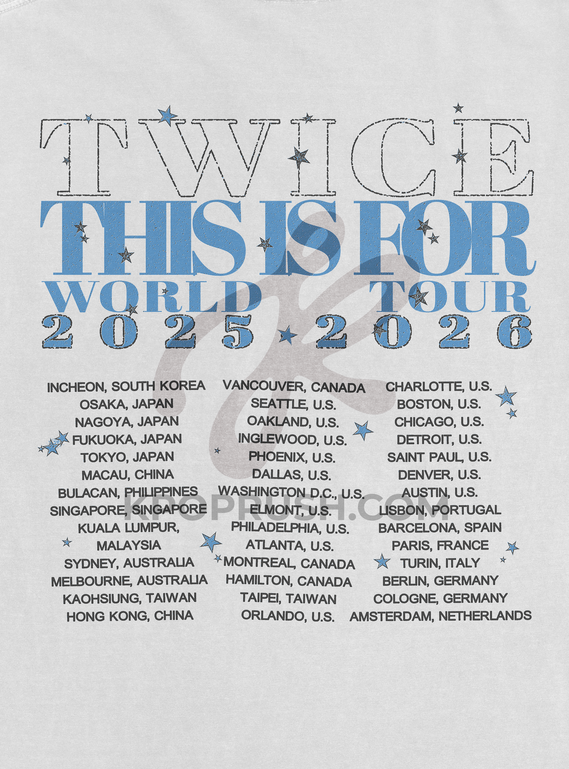 TWICE This is For World Tour Graphic T Shirt
