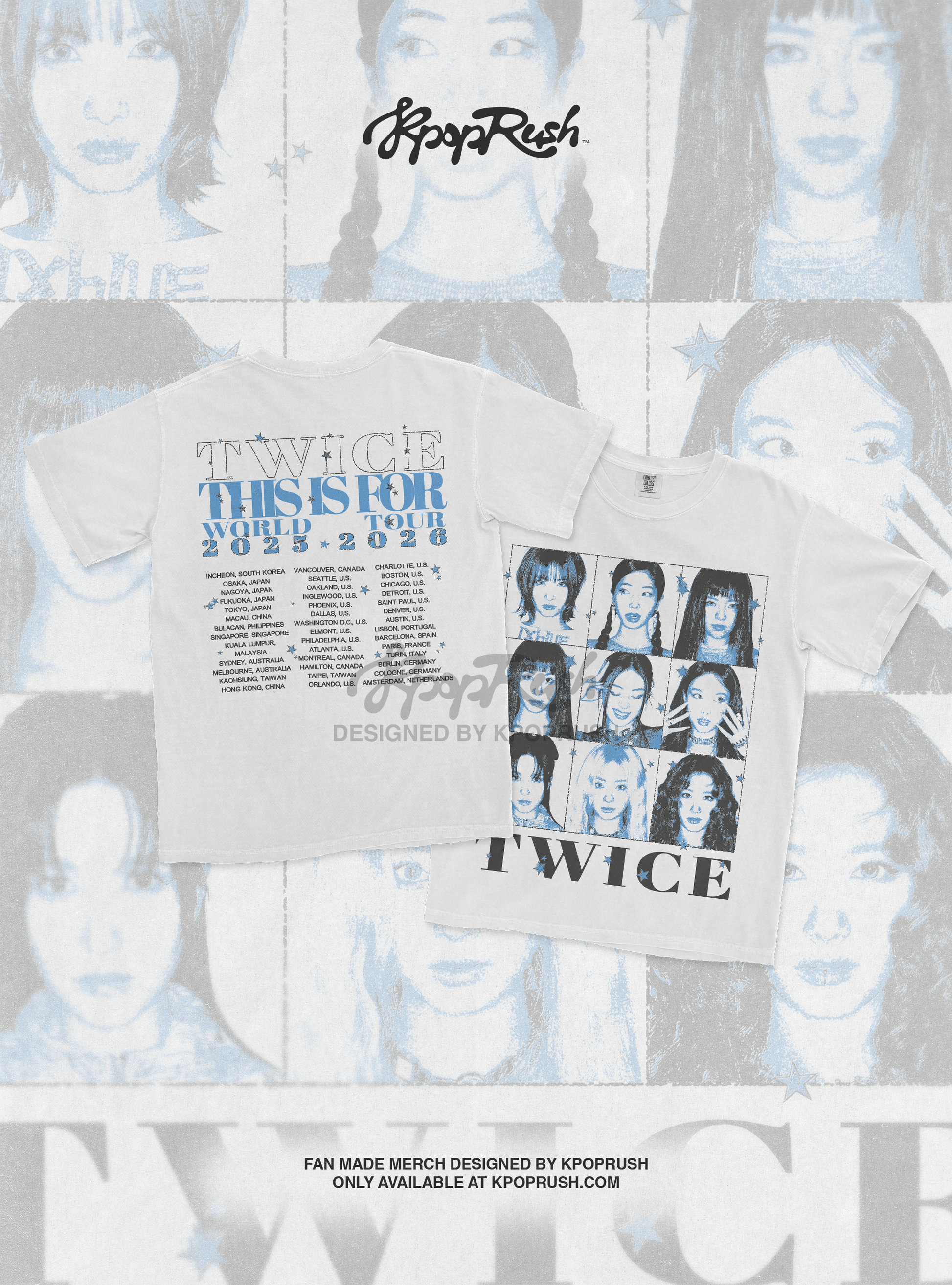 TWICE This is For World Tour Graphic T Shirt