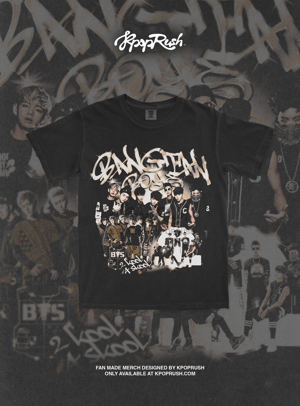 BTS 2 Kool 4 Skool Vintage Graphic T Shirt
